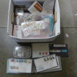 Stamps:- box of stamps, covers, etc., loose and in albums