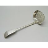 A Victorian silver sifter ladle, London 1857, 28g