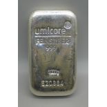 A 1kg 999 fine silver bar