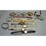 A collection of lady's wristwatches