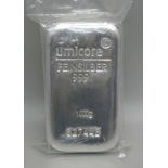 A 1kg 999 fine silver bar