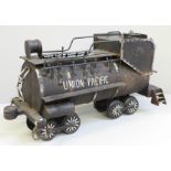 A Union Pacific hand made tin plate train