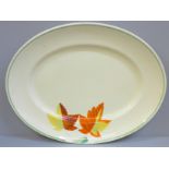 A Clarice Cliff maple leaf serving plate, 42cm