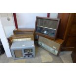 Five vintage valve radios