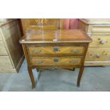A French Louis XV style inlaid rosewood petit commode
