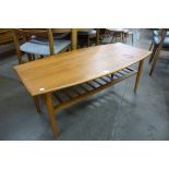 A teak coffee table