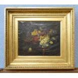 K. Nash, still life of flowers, oil on canvas, framed