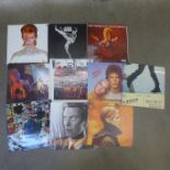 Ten David Bowie LP records