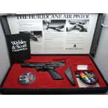 A Webley Hurricane air pistol, boxed