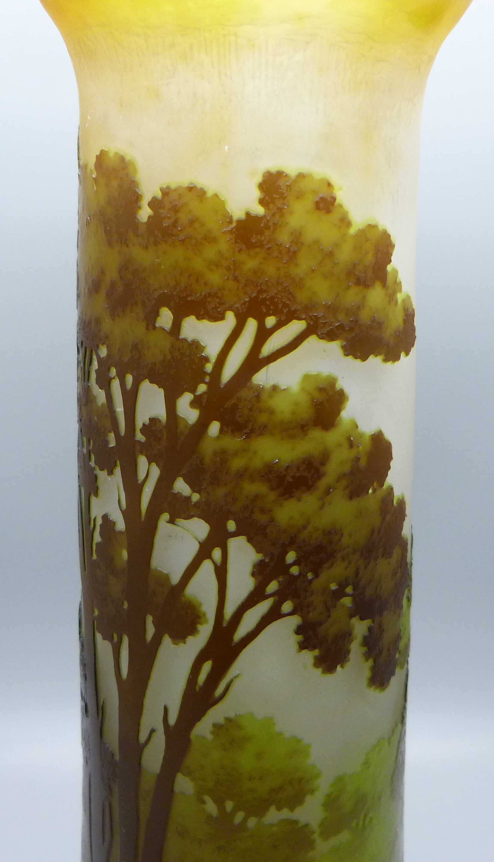 A Galle cameo glass vase, 24cm - Image 2 of 6