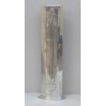 A Charles Rennie Mackintosh pewter vase, small dent, 39.5cm