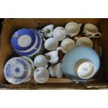 A collection of assorted china including Royal Albert Trillium, Wedgwood Sarah's Garden, etc.