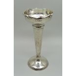 A silver posy vase, Birmingham 1911, weighted base, 12.5cm