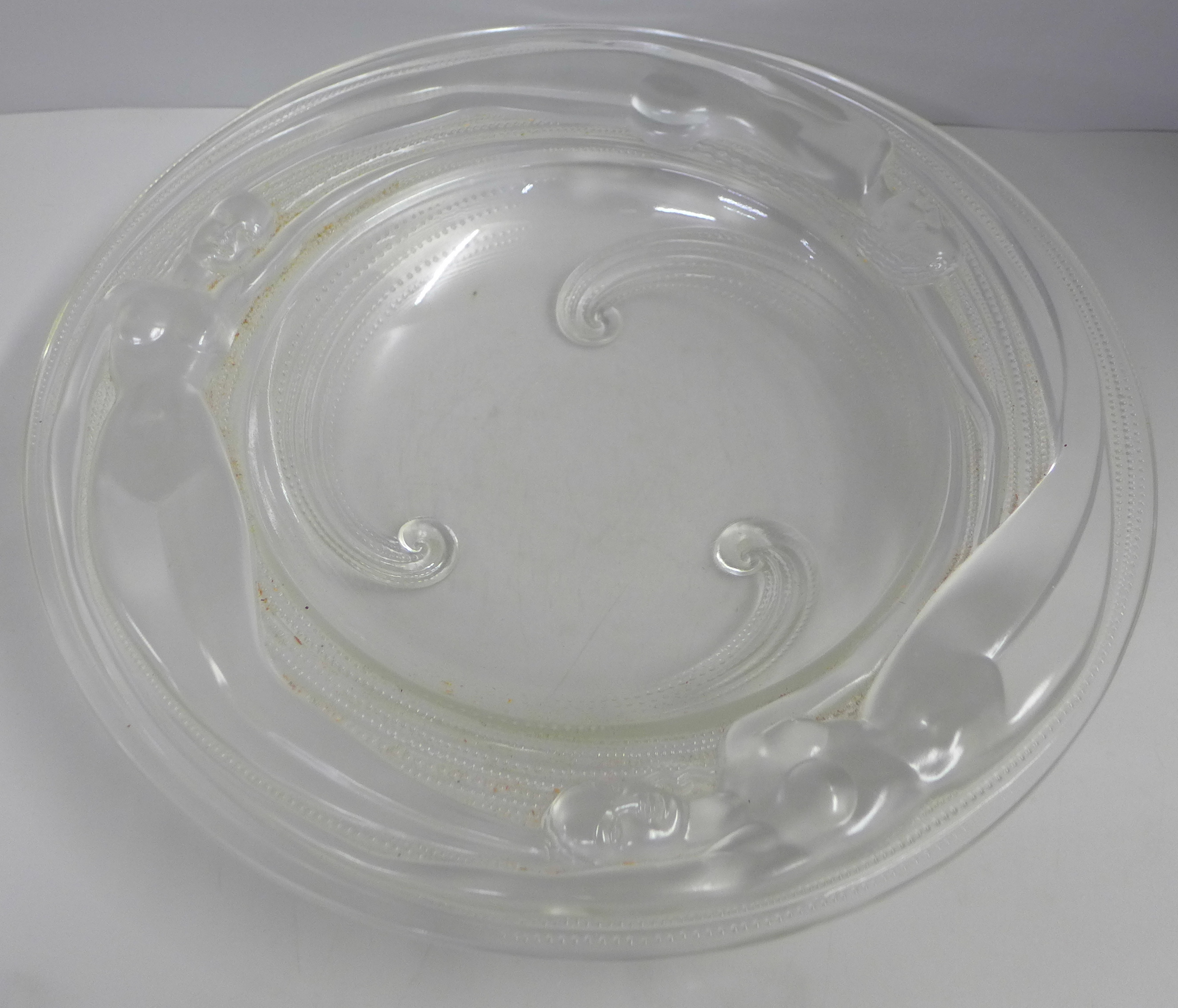 A French Verlys Naiades opalescent glass centrepiece bowl decorated with three nude females, 37.5cm - Image 3 of 4