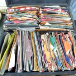 A large box of 7" singles, 1950s to 1970s