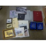 Rolls Royce ephemera, booklets, glasses, etc.