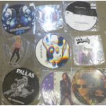 Twenty-five picture discs and coloured vinyls