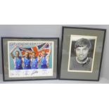 A signed photograph of Sir Steve Redgrave, Tim Foster, James Cracknell and Sir Matthew Pinsent and a
