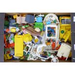 A box of Playpeople figures and accessories