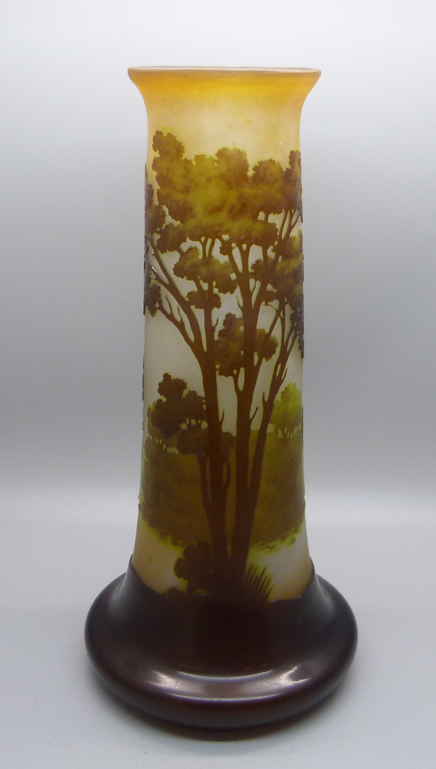 A Galle cameo glass vase, 24cm