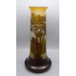 A Galle cameo glass vase, 24cm