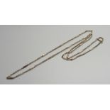 A Victorian plated neck chain, 70cm