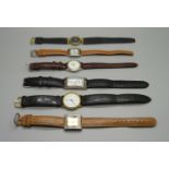 Six assorted lady's and gentleman's wristwatches