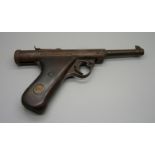 A German Haenel .22 cal. target shooting pistol