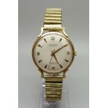 A Winegartens London 9ct gold cased wristwatch, Birmingham 1961