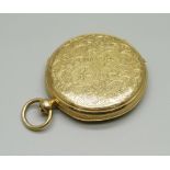 A French 18ct gold quarter repeater pocket watch, circa 1870, total weight 75.7g