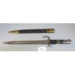 A Simson & Co., Suhl, Mauser bayonet with scabbard, 9262