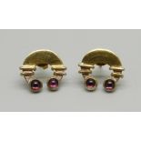 A pair of silver gilt Arts and Crafts style earrings