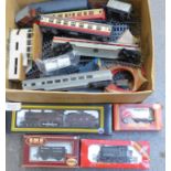 A collection of OO model rail and Dinky Toys, some boxed, includes Dapol 4-4-0 LMS maroon