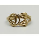 A 9ct gold Carrick jewellery ring in McIntosh style, 2.2g, L