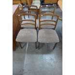 A set of four G-Plan teak dining chairs