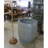 A galvanised dolly tub and a copper ponch