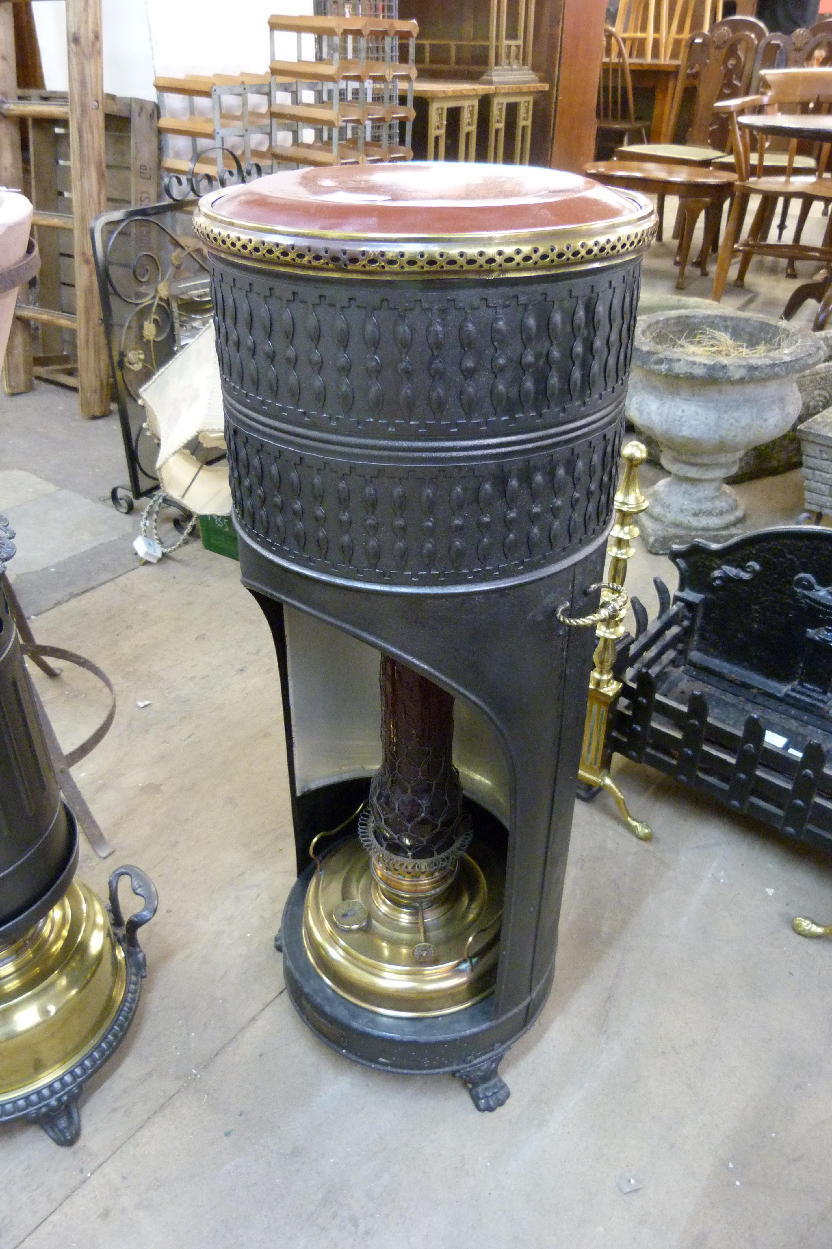 A vintage French paraffin heater