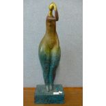 A bronze abstract figure of a lady