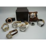 Two Michael Kors wristwatches and other wristwatches