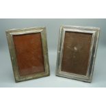 A pair of silver photograph frames, Birmingham 1917, 11.5cm x 16cm