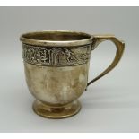 A George V silver cup with depictions of Peter Pan, Captain Hook, circa 1913/1915, Birmingham