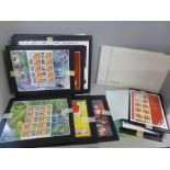 Australian issued stamp sets, Bug's Life, Lord of the Rings, The Incredibles, Monsters Inc, plus