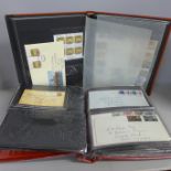Two albums of Royal Mail mint stamps and first day covers