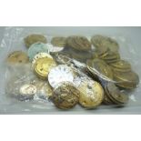 Assorted pocket watch movements for parts or repair