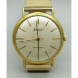 A gold plated Accurist wristwatch