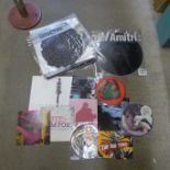 Twenty-five pictured discs and coloured vinyls, Rush, Phil Collins, Snow Patrol and Morrissey, etc.