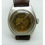 A Vulcain Nautical manual wind wristwatch, circa 1940's