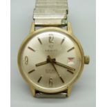 A gentleman's 9ct gold cased Verity automatic wristwatch