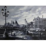 Csilla Orban (British/Hungarian b.1961), view of Venice, oil on canvas, 91 x 122cms, framed