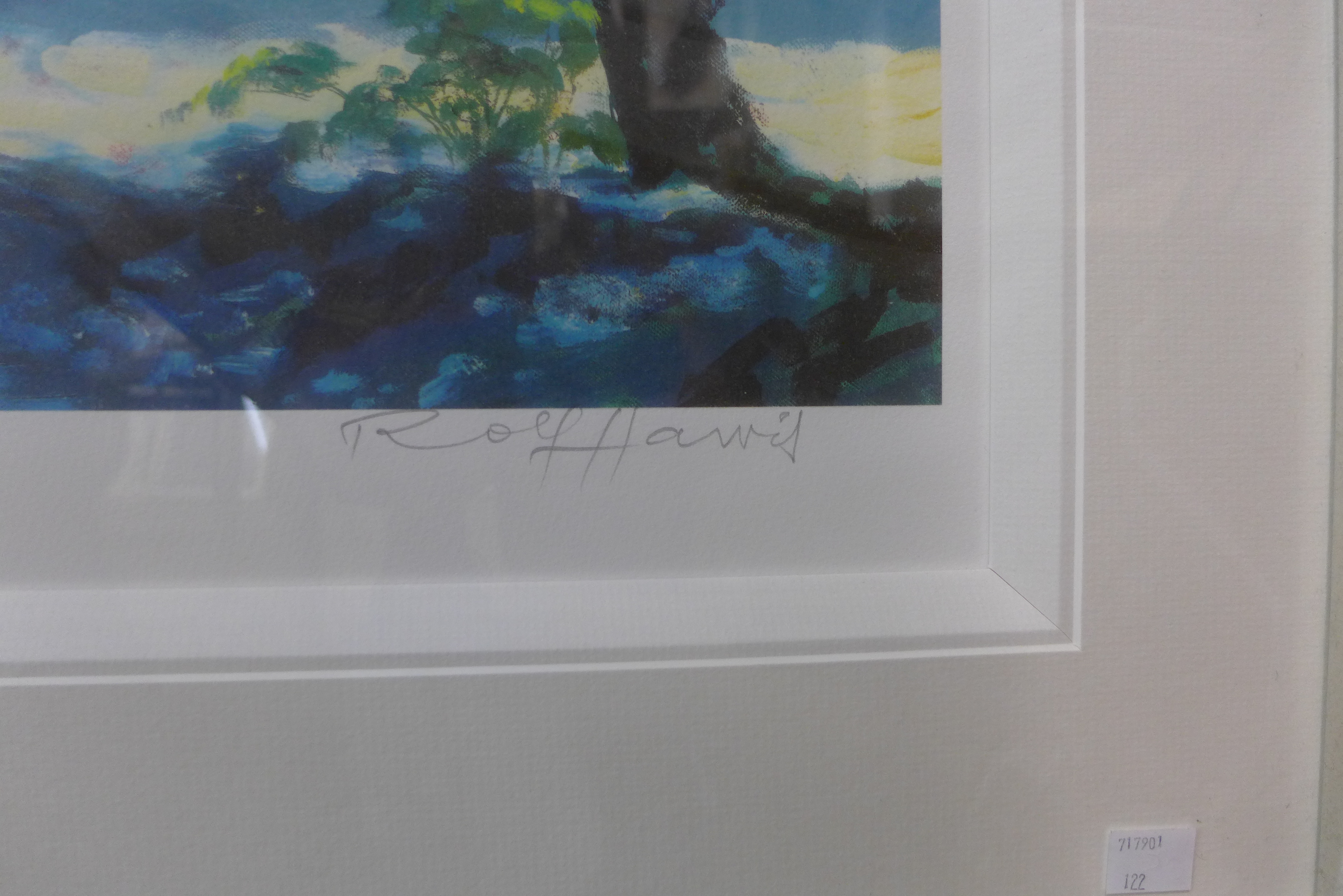 A signed Rolf Harris limited edition print, Backlit Boy & Dog, framed - Bild 3 aus 4